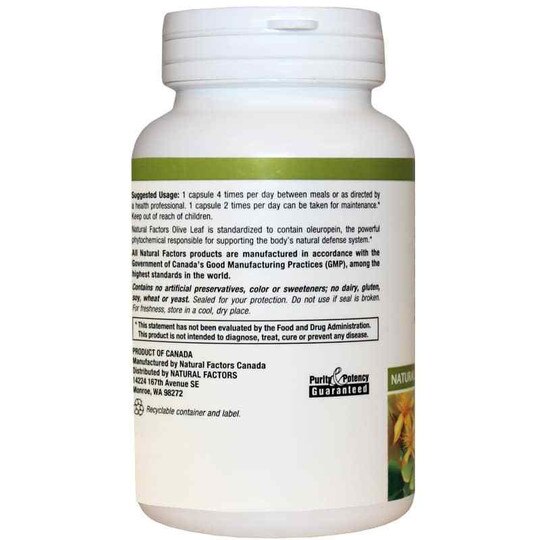 Olive Leaf 500 Mg, 90 Capsules, NF