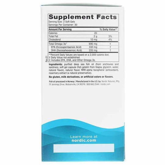 Omega-3 Fish Gelatin Softgels, 60 Softgels, NRN