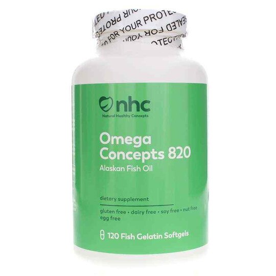 Omega Concepts 820 Alaskan Fish Oil, 120 Fish Gelatin Softgels, NHC