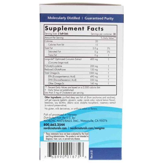 Omega Curcumin, 60 Softgels, NRN
