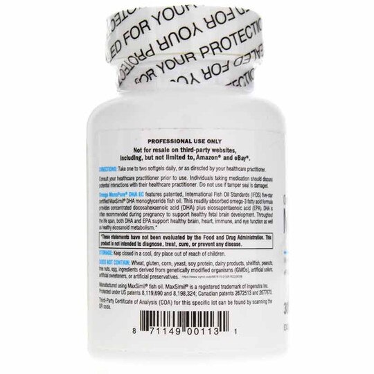 Omega MonoPure DHA EC, 30 Softgels, XYM