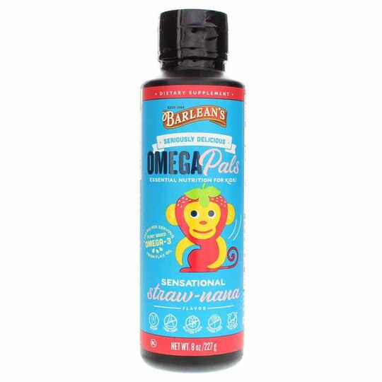 Omega Pals Sensational Straw-nana Flax Oil, 8 Oz, BOO