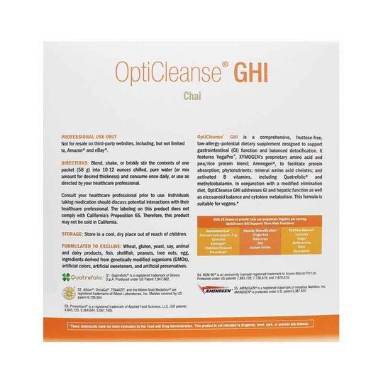 OptiCleanse GHI, XYM