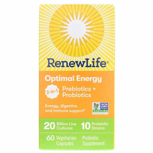Optimal Energy Probiotics + Prebiotics, 60 Veg Capsules, RNL