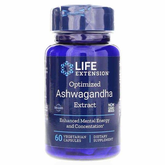 Optimized Ashwagandha Extract, 60 Veg Capsules, LFE