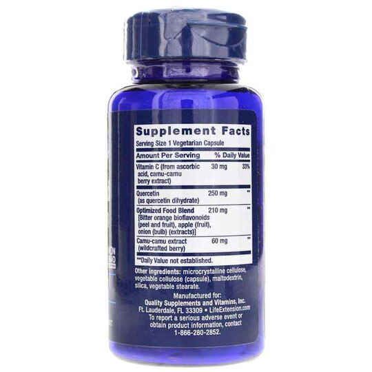 Optimized Quercetin 250 Mg, 60 Veg Capsules, LFE