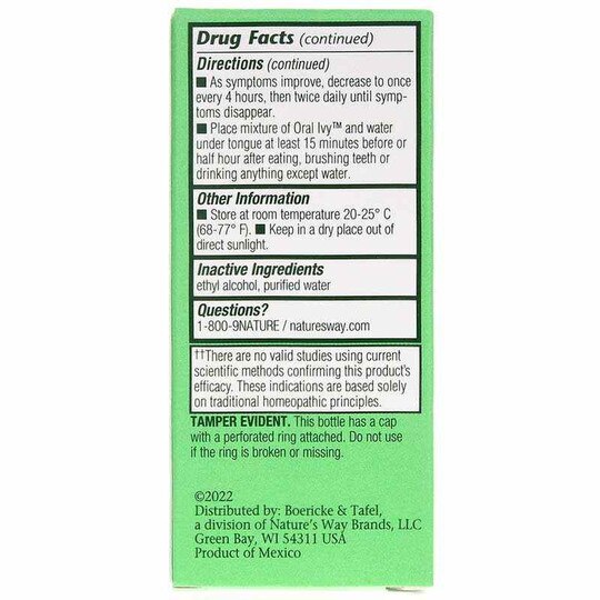 Oral Ivy Liquid, 1 Oz, BT