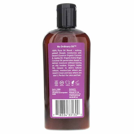 Organic Coconut & Jojoba Oil, 4 Oz, DES