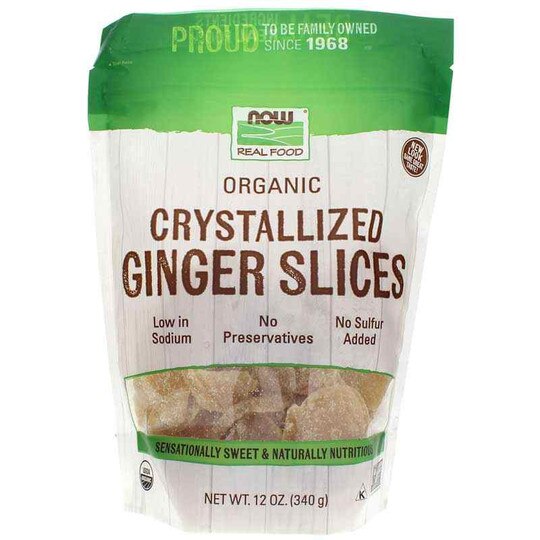 Organic Crystallized Ginger Slices, 12 Oz, NOW