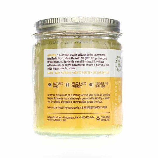 Organic Ghee Clarified Butter, 7.5 Oz, BYB