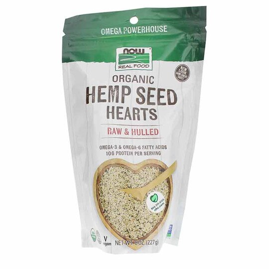 Organic Hemp Seed Hearts, 8 Oz, NOW