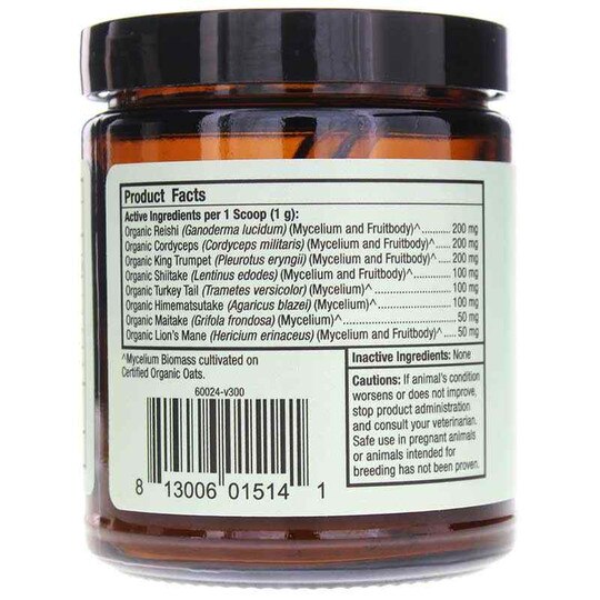 Organic Mushroom Blend for Dogs & Cats, 2.11 Oz, BW