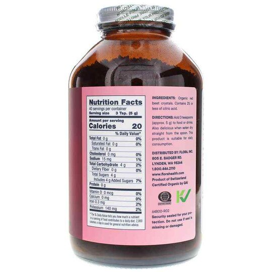 Organic Red Beet Crystals, 7 Oz, FL