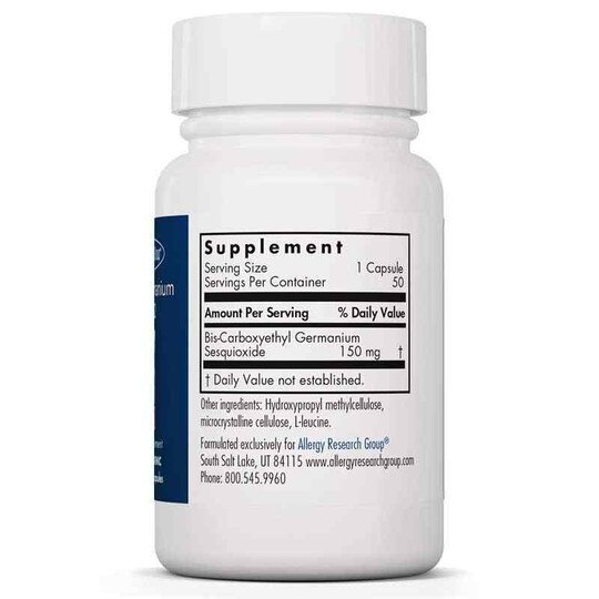 Organo-Germanium Ge-132 Capsules, 50 Veg Capsules, ARG