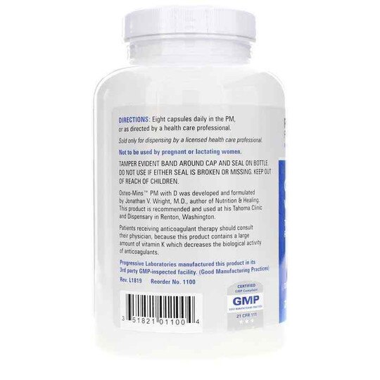 Osteo-Mins PM with D + K1, K2, 240 Capsules, PGL