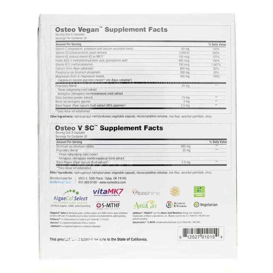 Osteo Vegan 30-Day Program, 2 Products, NUM