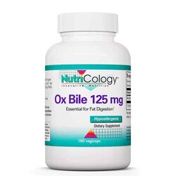 Ox Bile 125 Mg, 180 Veg Capsules, Nutricology 1