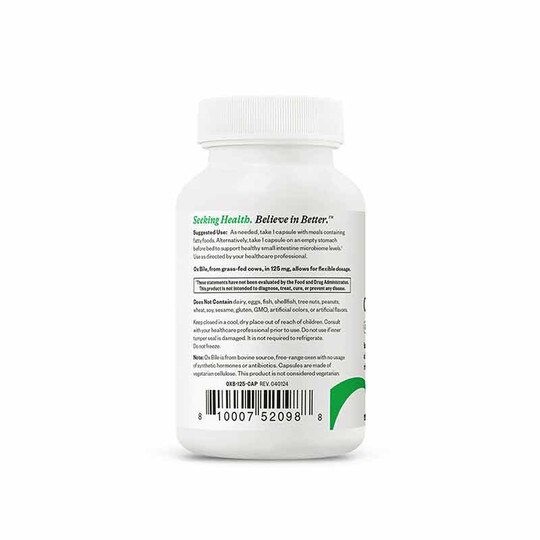 Ox Bile 125 Mg, 120 Veg Capsules, SKH