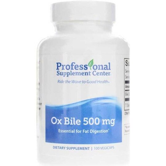 Ox Bile 500 Mg, 100 Veg Capsules, PSC