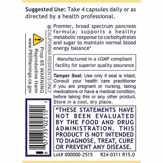 PancreVen Pancreas and Healthy Blood Sugar Support, 120, PRL