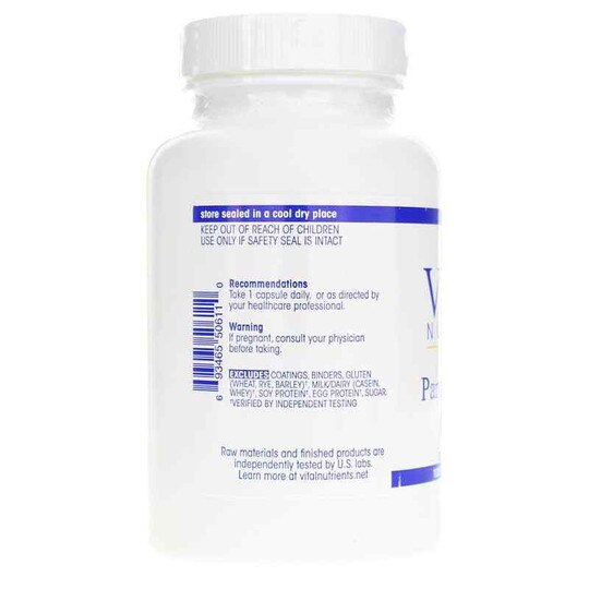Pantothenic Acid 500 Mg, 100 Veg Capsules, VTN