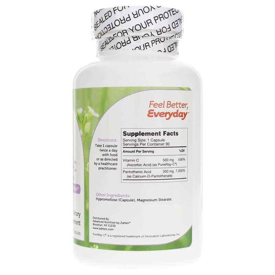 Pantothenic Acid + C, 90 Capsules, ZHL