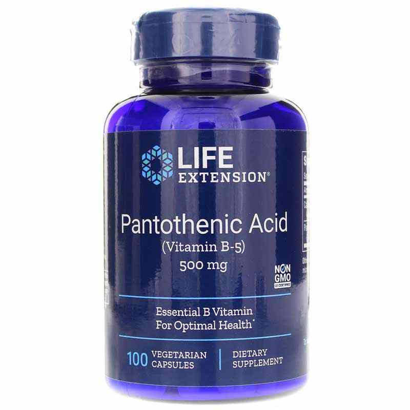 Pantothenic Acid (Vitamin B5) 500 Mg, Life Extension