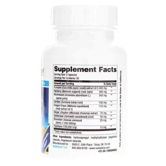 ParasideX, 60 Veg Capsules, NUM