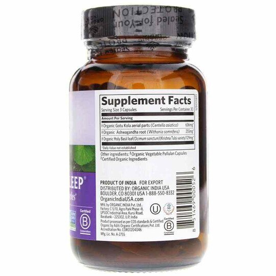 Peaceful Sleep Certified Organic, 90 Veg Capsules, OGI