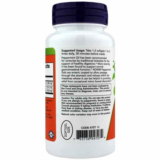 Peppermint Gels, 90 Softgels, NOW