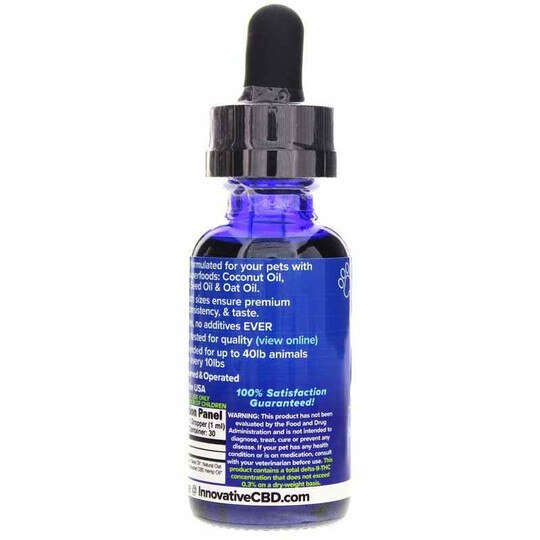 Pet Tincture 30 Mg CBD for Small Pets, 1 Oz, ICBD