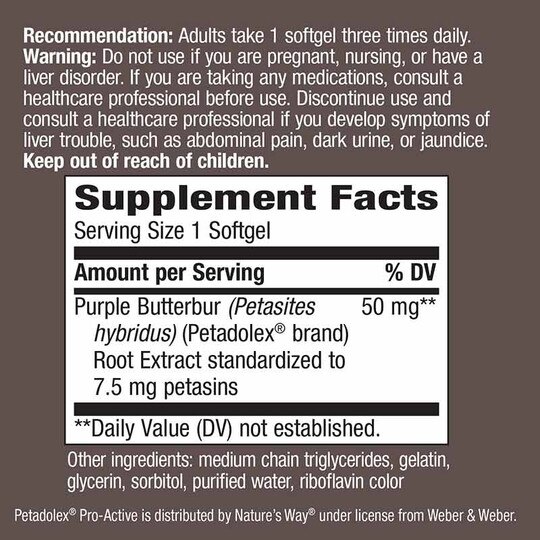 Petadolex Pro-Active, 60 Softgels, NWA