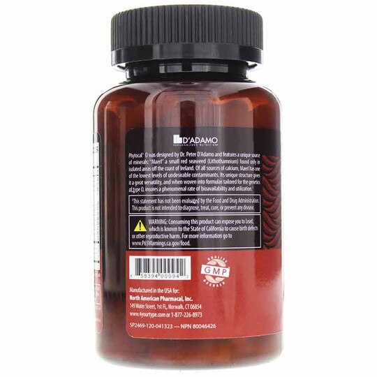 Phytocal Multimineral Type O, 120 Veg Capsules, DAPN