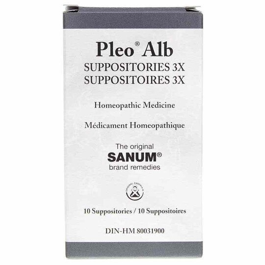 Pleo Alb Suppositories 3X, 10 Suppositories, SNM