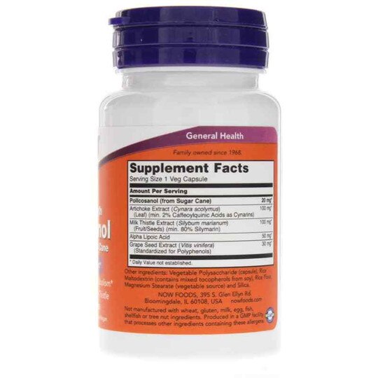Policosanol 20 Mg Double Strength, 90 Veg Capsules, NOW