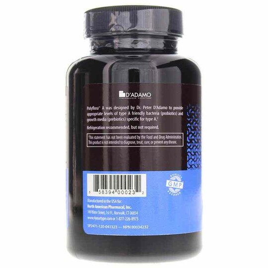 Polyflora Probiotic Type A, 120 Veg Capsules, DAPN