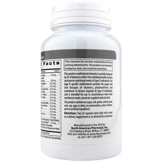 Polyvite Multivitamin Type O, 120 Capsules, DAPN