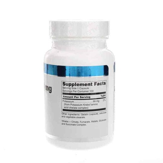 Potassium 99 Mg Chelated, 100 Capsules, DGL