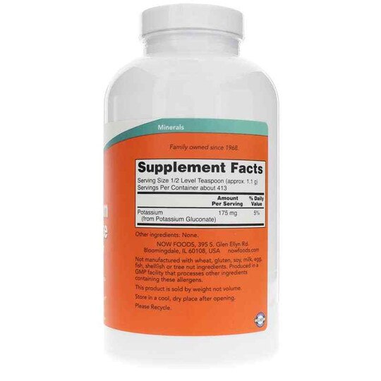 Potassium Gluconate Pure Powder, 1 Lbs, NOW