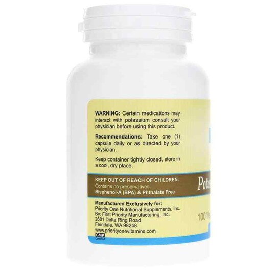 Potassium Orotate, 100 Veg Capsules, PRTO