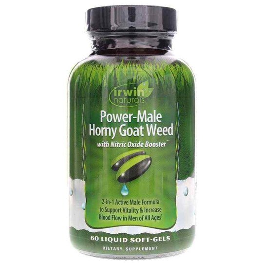 Power-Male Horny Goat Weed, 60 Liquid Softgels, IRN