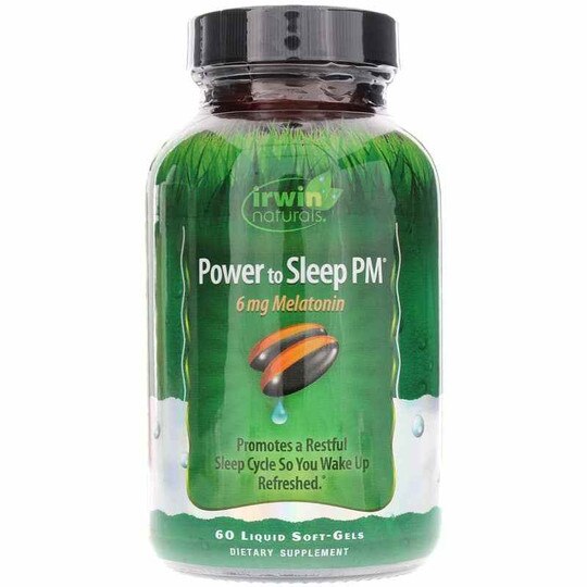 Power to Sleep PM with 6 Mg Melatonin, 60 Liquid Softge, IRN