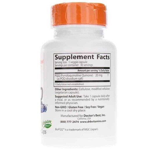 PQQ 20 Mg, 30 Veg Capsules, DRB