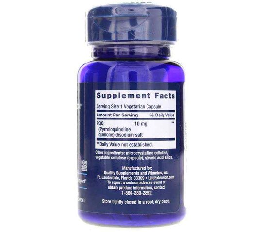 PQQ Caps Pyrroloquinoline Quinone 10 Mg, 30 Veg Capsules, LFE