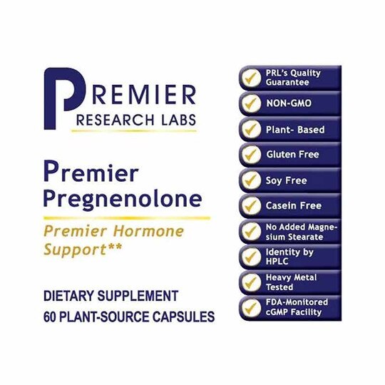 Pregnenolone 100 Mg, 60 Veg Capsules, PRL