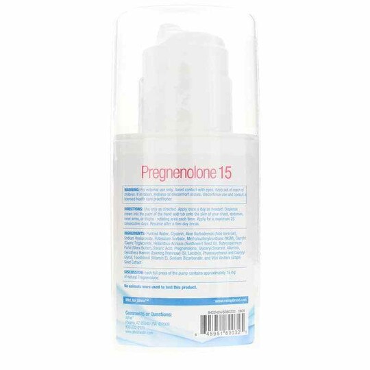 Pregnenolone 15 Progesterone Cream, 2 Oz, AV