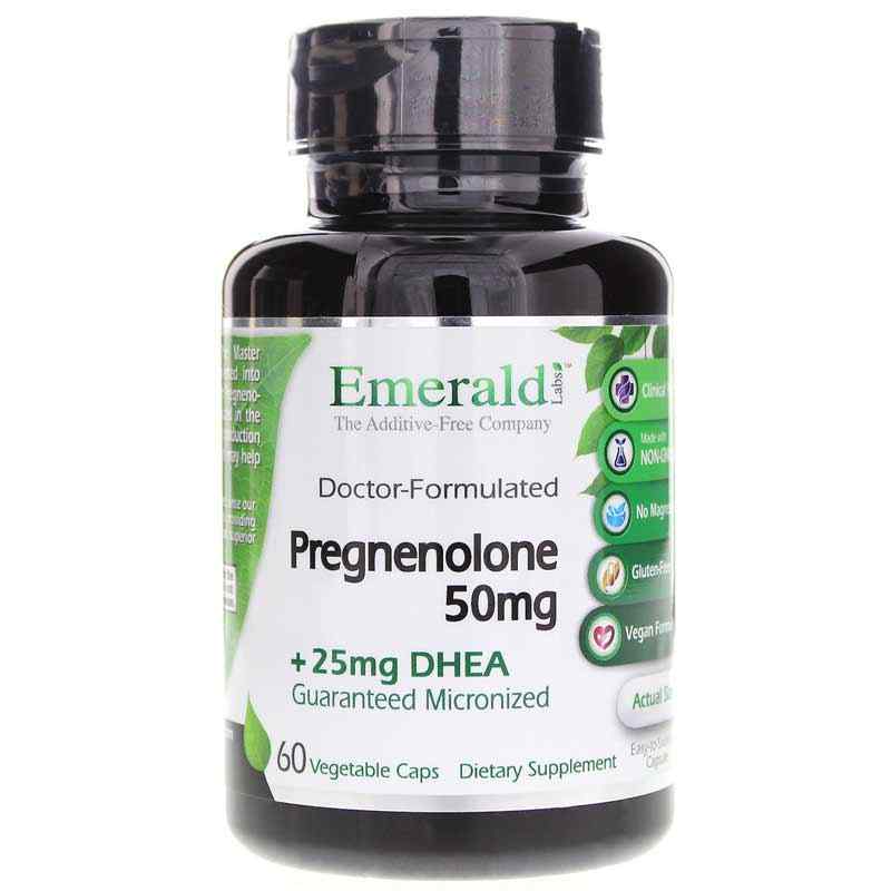 Pregnenolone 50 Mg with DHEA, Emerald