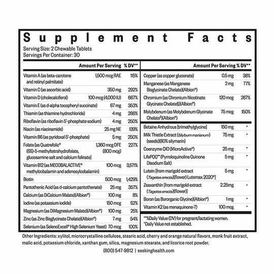 Prenatal Essentials Chewable, 60 Chewable Tablets, SKH