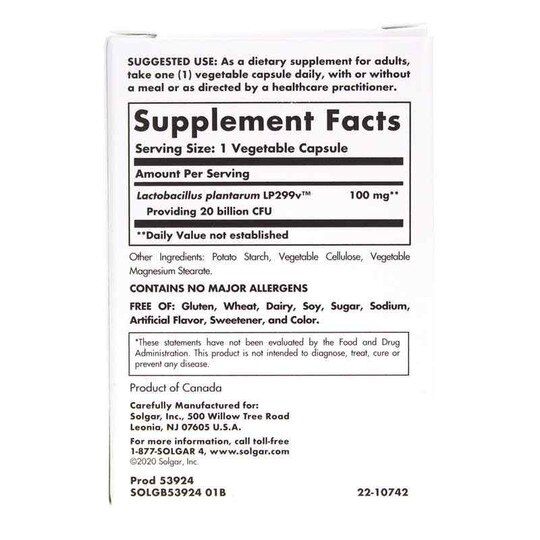 Probi 20 Billion Probiotic, 30 Veg Capsules, SLG