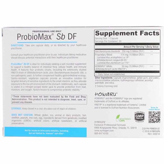 ProbioMax Sb DF, 30 Veg Capsules, XYM